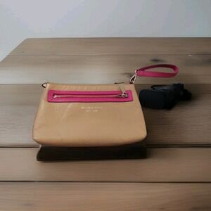 MICHAEL Michael Kors Jet Set Travel Bag Wrislet MK Logo Wildberry Tan MK